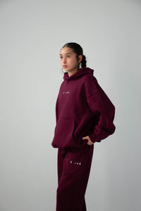 Stained Hoodie | Burgundy