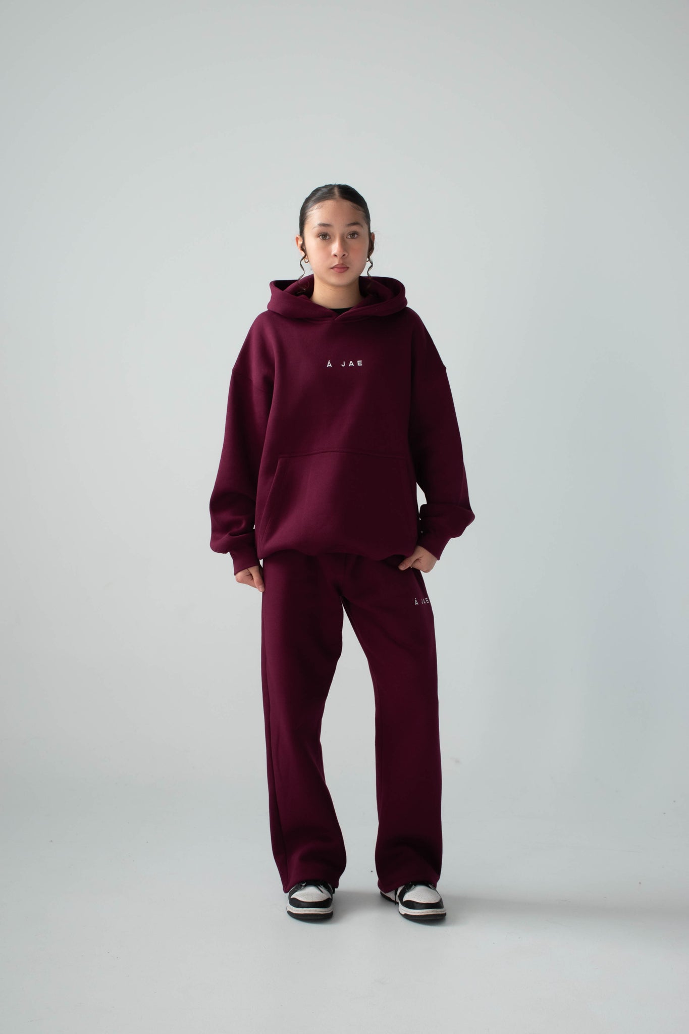 Stained Hoodie | Burgundy