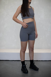 Ribbed Bike Short | Storm